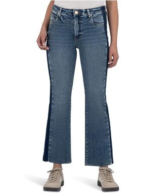 KUT from the Kloth Kelsey High-Rise Ankle Flare Raw Hem NWT , sz : 0 (25)